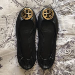 Tory Burch Classic Reva Black Ballet Flats
